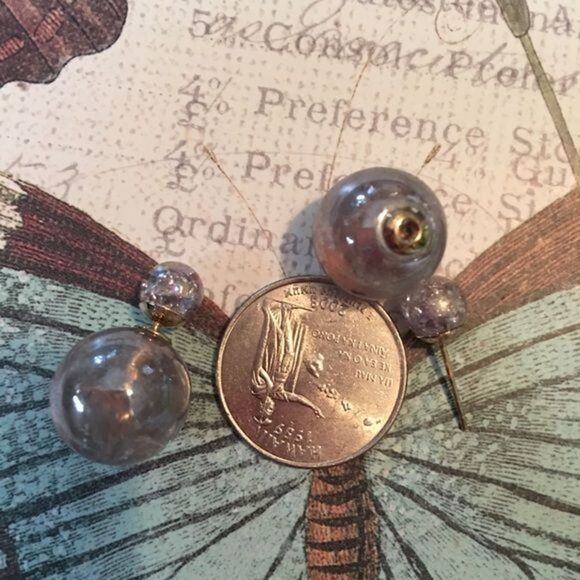 Double Sided earrings - Picture 2 of 3